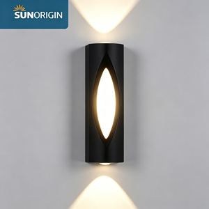 Lámpara de Pared LED para Exteriores, Moderna, Cuadrada, Decorativa, Blanco Cálido, 220V 9W, de Aluminio, Impermeable, para Uso en Interiores/Exteriores - Product Image 2