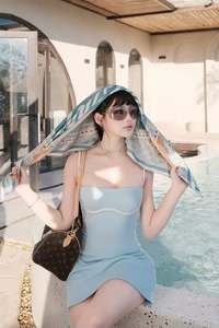 Bodycon Mini Dress Contrast Binding Streetwear Plain Dyed Party Wear Sky Blue New Summer Y2K Women Sexy <b>Spaghetti</b> - Product Image 2