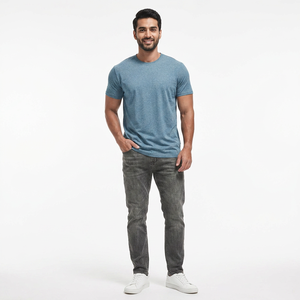 Camiseta de Marca Moderna de Alta Calidad, Cuello Redondo, Color Sólido, 200 Gramos, 100% Algodón, Camisetas para Hombre - Product Image 1