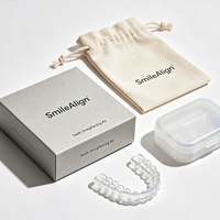 Boîte de rangement pour aligneurs orthodontiques à faible MOQ, emballage complet personnalisé avec logo, incluant des sacs pour aligneurs et un rétention dentaire réutilisable