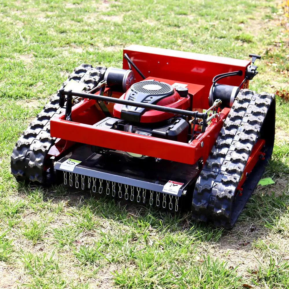 Biçme makineleri RC eğim çim biçme makinesi paletli tüm arazi uzaktan kumandalı Robot ot biçme makinesi