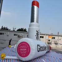 Modèle de rouge à lèvres gonflable géant personnalisé, cosmétique gonflable en PVC pour événement beauté, promotion et décoration publicitaire extérieure