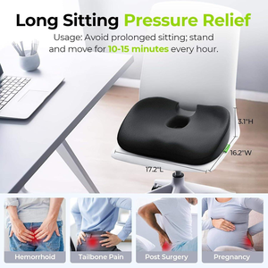 Cuscino Ergonomico in Memory Foam <span class=keywords><strong>per</strong></span> Coccige con Logo Personalizzato, Ortopedico <span class=keywords><strong>per</strong></span> Sollievo dalla Pressione sul Coccige, <span class=keywords><strong>per</strong></span> Sedia da Ufficio, <span class=keywords><strong>Auto</strong></span>, Sedia a Rotelle - Product Image 6