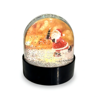 Globe de neige lumineux de Noël transfrontalier, best-seller, en acrylique, rempli d'huile, demi-cercle, cadre photo, neige flottante, fabriqué en Chine