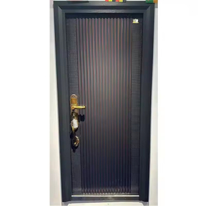 Hiện đại sang trọng đôi phía trước lối vào cửa cho biệt thự thanh lịch với thép xử lý cho ngoài trời hoặc bên ngoài sử dụng - Product Image 5