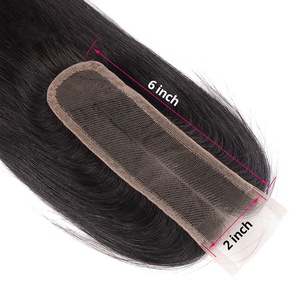 Nuevo Producto en Oferta, Cierre de Encaje 2x6 Kim K, Cabello Humano Brasileño Exclusivo para Mujeres Negras - Product Image 4