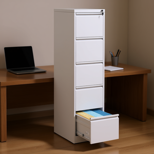 Archivador vertical metálico de 5 cajones de acero con cerradura para oficina, hogar, almacenamiento de tamaño carta, legal y A4 - Product Image 2