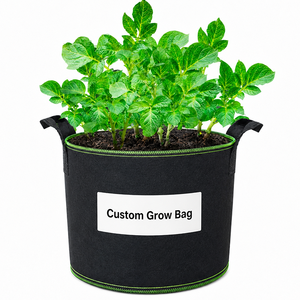 Sacs de culture en tissu pour jardin extérieur personnalisés pour légumes, sacs de démarrage respirants pour plantes, pots de jardin non tissés épaissis - Product Image 1