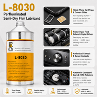 Film PTFE semi-sèche OEM L-8030 à faible friction et large plage de température pour mécanisme de lentille et engrenage d'appareil optique