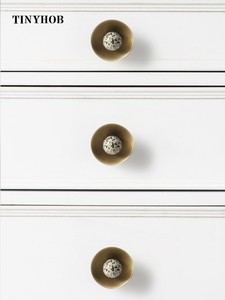 Tinyhob Nordic Art Kulp / Doğal Taş + Bronz Kulp ve Topuzlar Çekmece Kulpları Mutfak Dolabı Topuzları Mobilya Donanımı - Product Image 5