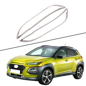 ABS Cromato Esterno Testa Copertura Della Lampada Della Luce Trim Per <span class=keywords><strong>Kona</strong></span> 2018 WZXD Accessori - Product Image 1