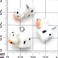 Breloques en résine multi-motifs animaux mignons (agneau, oie) pour la fabrication de bijoux DIY, bracelets, colliers, porte-clés et artisanat