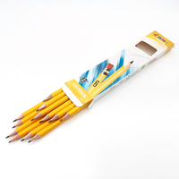 Crayons de golf jaunes personnalisés avec logo d'usine, en vrac, avec gomme, en graphite HB 2B, conformes EN71, OEM pour marques