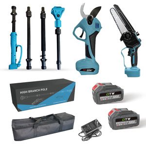 DTWA1-0022 + A2-0047 jardin sans fil extension pôle tronçonneuse haute sécateur électrique télescopique pôle ciseaux sécateurs - Product Image 1