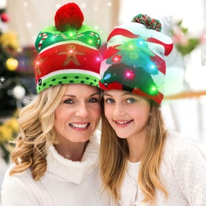 HA CONDOTTO LA Luce-up Di Natale Cappelli di Natale di Natale Babbo Brutto Cappello Berretti Luci Colorate Lampeggianti Cap Per Il Nuovo Anno Decorazione Del Partito - Product Image 6