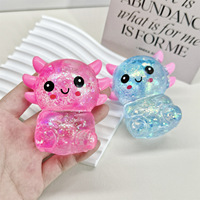 Jouet en caoutchouc souple Axolotl Salamandre à remontée lente, anti-stress, sensoriel, à presser, pour enfants et adultes, idéal comme cadeau
