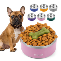 Bol à eau pour chien personnalisé avec logo, 32 oz, 64 oz, en acier inoxydable, isolé, antidérapant, pour l'eau ou la nourriture