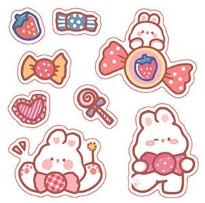 TS Etiquetas Autoadhesivas Personalizables, Baggable, Cute <span class=keywords><strong>Cartoon</strong></span> Anime Guka DIY Irregular Troquelado Pegatinas para Scrapbooking - Product Image 6