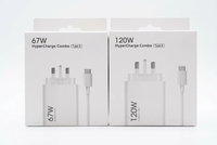 Chargeur de téléphone universel Android 33W 67W 120W Turbo pour Xiaomi Tête de charge rapide USB Super Fast Charge