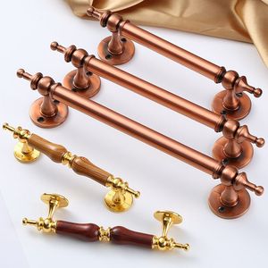 Роскошная ручка для шкафа из цельного дерева и цинкового сплава - Product Image 2