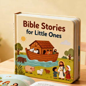 Livre de tableau à paillettes de Bible <span class=keywords><strong>d</strong></span>'histoire anglaise à couverture rigide personnalisée bon marché pour le service <span class=keywords><strong>d</strong></span>'impression <span class=keywords><strong>d</strong></span>'enfants - Product Image 2