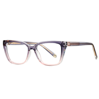 Lunettes anti-lumière bleue classiques pour femmes MS 81706, monture géométrique, décor en cristal losange, branches minimalistes, pour usage quotidien