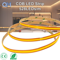 Bande LED COB à découpe libre DC24V 528 LED/M CRI90 10W 90LM/W Blanc chaud 3000K