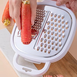 Multifunctional Kitchen Grater Slicer Stainless Steel <b>Vegetable</b> Slicer Kitchen Tools <b>Vegetable</b> <b>Cutter</b> With Container and Lid - Product Image 3