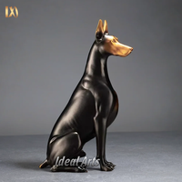 Petite statue de chien Cocker Spaniel en bronze coulé pour la décoration de la maison et du salon