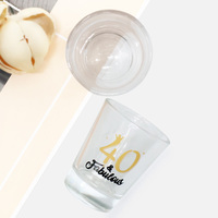 Gelas Shot kustom logo kaca Shot kosong untuk sublimasi Set bola dunia salju Tumbler Mini desain khusus DIY