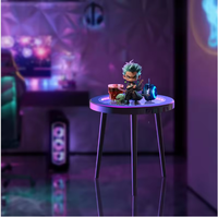 Table basse de luxe à miroir infini avec éclairage LED Pieds en bois noir parfaits pour les salons en stock et prêts à être expédiés