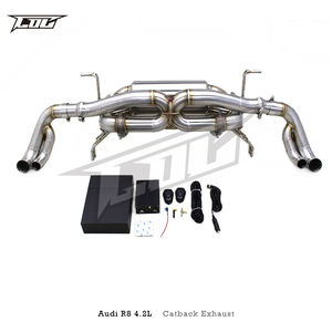 Sistema de escape Catback de salida de fábrica para <span class=keywords><strong>Audi</strong></span> <span class=keywords><strong>R8</strong></span> V8 4.2L 2007-2013 Válvula de silenciador de Escape <span class=keywords><strong>RC</strong></span> tubo de escape de acero inoxidable 304 - Product Image 2