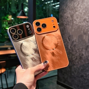 เคสโทรศัพท์แม่เหล็กแบบกระจกกล้องแท้ รุ่น Feather สำหรับ iPhone 17 16 15 14 Pro Max พร้อมกรอบเลนส์ลายไล่สีแบบเลเซอร์ - Product Image 2