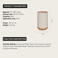 Diffuseur d'huiles essentielles à grande capacité, diffuseur d'arômes sans eau pour la maison, machine à parfum de table, écologique, LED