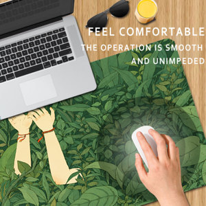 Màu xanh lá cây thực vật chuột và bàn phím pad chuột lớn Pad tùy chỉnh phụ kiện máy tính bán buôn văn phòng bàn pad chơi Mat - Product Image 4