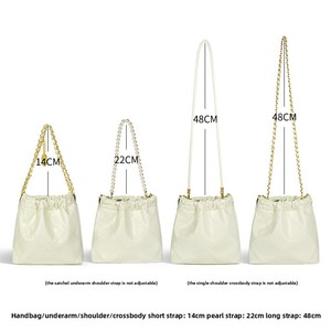 Genuine <b>Leather</b> Underarm <b>Bag</b> <b>Soft</b> Magnetic Chain Women Daily Tote Shoulder Handbag - Product Image 5
