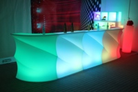Comptoir de bar LED lumineux en plastique pour thé aux perles et jus, mobilier lumineux extérieur à louer pour fêtes, tables, chaises, canapés pour centres commerciaux et hôtels