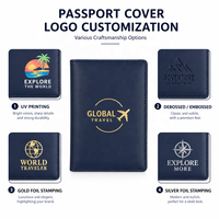 Porte-passeport en cuir PU de luxe avec logo personnalisé, estampage à chaud en feuille d'or, étui pour documents de voyage, porte-cartes de visa, cadeau d'affaires