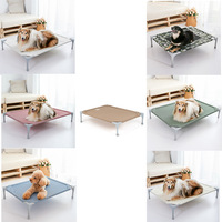 Lit surélevé portable pour chiens et chats, coussin moelleux en peluche, utilisation intérieure en hiver, pour grands chiens, PVC solide, vente en gros