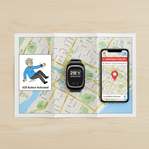 Orologio GPS OEM con Monitoraggio della Frequenza Cardiaca e della Salute per Centri di Assistenza e Casa, Recinto Virtuale, Chiamata SOS, Orologio per Anziani con Localizzatore - Product Image 6