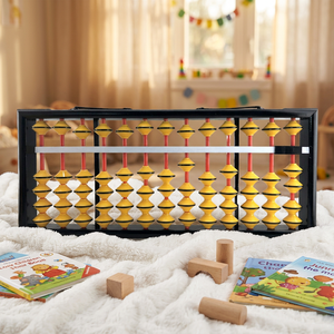 Abaque <span class=keywords><strong>en</strong></span> <span class=keywords><strong>bois</strong></span> de haute qualité pour l'apprentissage des nombres <span class=keywords><strong>en</strong></span> maternelle, antidérapant, à cinq perles, fournitures scolaires, jouet mathématique - Product Image 2