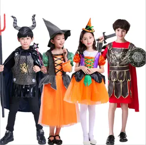 Halloween Prinsessenjurk Hete Verkoop Mooie Heks Cosplay Kostuum Halloween Kind Kleine Heksen Pompoen Fee Verkleedkostuums