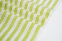 Tissu en lin gingham vert en gros 144 g/m² 137 cm, tissé léger et durable, teint en fil, 100 % lin pour vêtements