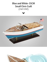Modelo de Barco de Madera Chris Craft, Regalo Promocional, Decoración Marítima, Yate Italiano Riva Aquarama a Escala