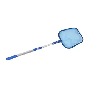 Multifunctional Pool Cleaning Rod Shallow Bag Leaf Skimmer Net with Telescopic Pole for Efficient Pool Cleaning