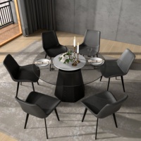 Voxhome Design italien moderne Simple dessus de table en verre ménage petit appartement Table à manger salle à manger moderne luxe meubles de maison