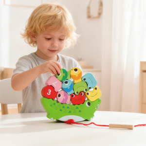 Bằng gỗ Cân bằng xếp chồng câu đố đồ chơi trẻ em của Montessori chuỗi trò chơi - Product Image 1