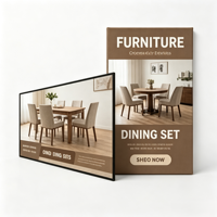 Écran LCD mural multi-tailles 10,1 13,3 15,6 pouces Affichage numérique intérieur pour la vente au détail, l'hôtellerie, Android, verre trempé