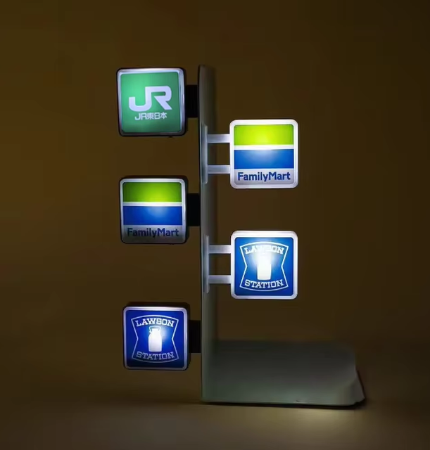 Convenience Store Brand Mini LED Sign - FamilyMart Lawson Fridge Magnet Light