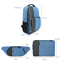 Sac à dos d'affaires imperméable pour ordinateur portable 3pcs multifonctionnel pour voyage d'affaires sac à dos pour hommes